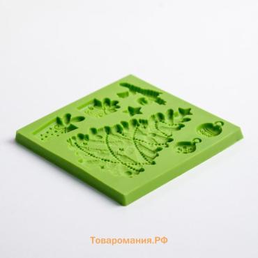 Силиконовый молд для творчества «Новогодние подарки», 8 х 8 см