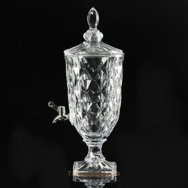 Диспенсер для напитков Magistro «Восторг», 3 л, 17×17×50 см, стекло