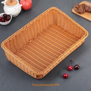 Корзина для продуктов , 45×29×12 см, коричневая