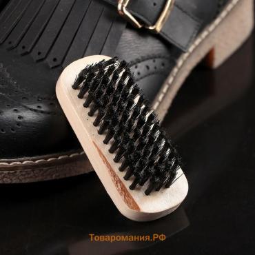 Щётка для одежды и обуви , 8.3×3.5×2.5 см, искусственная щетина