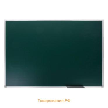 Доска магнитно-меловая 100×150 см, ЗЕЛЁНАЯ, Calligrata СТАНДАРТ, в алюминиевой рамке, с полочкой