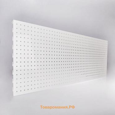 Панель для стеллажа, 35×101 см, перфорированная, шаг 2,5 см, цвет белый