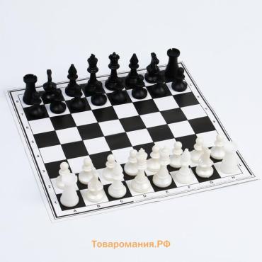 Шахматы и шашки, фигуры пластик, поле картон 30×30 см