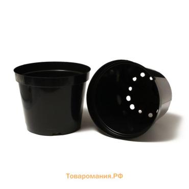 Горшок для рассады, 15 л, d=31 см, h=26 см, чёрный, Greengo