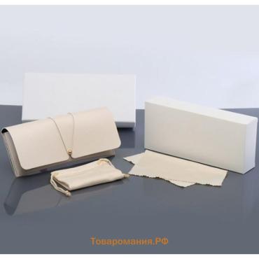 Футляр для очков, чехол, салфетка, бежевый
