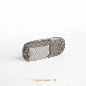 Футляр для очков на хлопушке, длина 16 см, с принтом «Геометрическая абстракция», бежевый