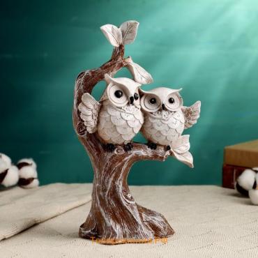 Фигурка полистоун «Совы на ветке», 23×15 см